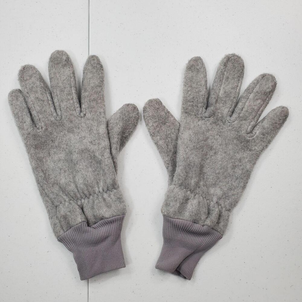 Patagonia Fleece Winter Gloves Men XL Gray Insulated Made In USA Rib Cuff